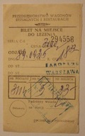 WARS - BILET NA MIEJSCE DO LEŻENIA - PRZEDSIEBIORSTWO WAGONÓW SYPIALNYCH