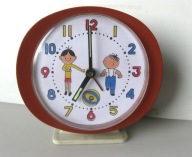 Kultowy BUDZIK z PRL : BOLEK i LOLEK Mera POLTIK Łódź : Bardzo Ładny Stan !