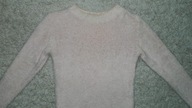 sweter puchaty, pudrowy róz r. Xs