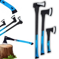 ZESTAW 3 SIEKIER ROZŁUPUJĄCA RĘKOJEŚĆ FIBERGLASS TOPOREK UNIWERSALNA MOCNE