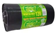 Worki na śmieci 120 l ECO czarne LD 25 szt