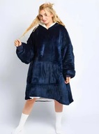 Bluza damska z kapturem Ciepła bluza dwustronna koc z kapturem