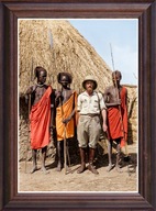 Obraz Kazimierz Nowak portret w drewnianej ramie ze szkłem