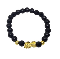 Bransoletka ze szklanych koralików, ze smokiem