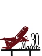 topper na tort dekoracja urodziny personalizacja SAMOLOT!!!