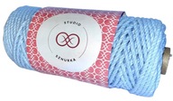 Sznurek do makram 3PLY - kolor BŁĘKIT skręcany 3mm-50m