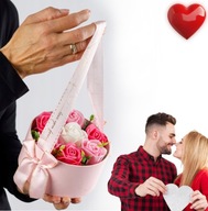 FLOWERBOX KWIATY MYDLANE – ELEGANCKI BUKIET RÓŻ NA PREZENT WALENTYNKOWY