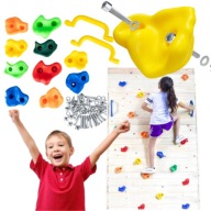 UCHWYTY DO WSPINACZKI KAMIENIE WSPINACZKA 12ELEMENTÓW DLA DZIECI PLAC ZABAW