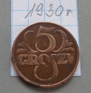 5 groszy z 1930 roku , II RP ,