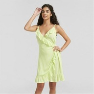 Śliczna markowa sukienka tunika BE YOU limonkowa UK 18 2XL 100% viscose