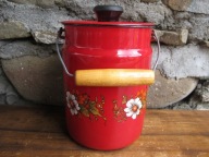 Stara Emaliowana Kanka z Pokrywką_3 l_LOFT PRL