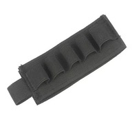 Ładownica panel na velcro na kolbę do strzelby 12GA 5-nabojowa czarna