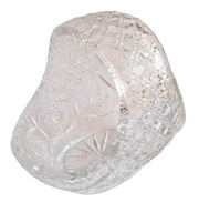 KOSZYK bomboniera misa KRYSZTAŁ PRL 13,5x21x17,5 cm UNIKAT HANDMADE 3 kg