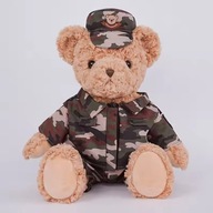 Wojskowy uzbrojony niedźwiedź maskotka plusz zabawka