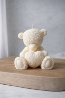 Świeca sojowa Miś duży z sercem | noya