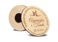 Magnes koło - podziękowanie dla gości - ślub - 4 wzory