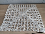 Serwetka serweta szydełkowe rękodzieło obrus misterne cacko beż 38x38