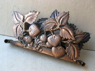 Polska SECESJA : SERWETNIK Hefra FRAGET : BORÓWKA ~ POZIOMKA