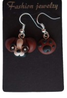 KOLCZYKI Z MODELINY PIESEK ŁAPA PSY ODCISK LAPY