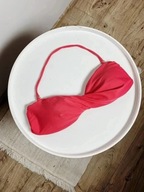 Koralowa góra od bikini Carry, z ozdobnym splotem, rozmiar S