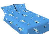 pościel z flaneli 140x200 + 1x50x60 guzik F 38 Kwiatowy blues