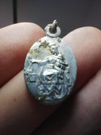 Przedwojenny medalik szkaplerzny Szkaplerz II RP Jezus i Maryja