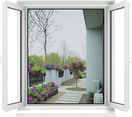 Apalus Uniwersalna przezroczysta moskitiera do okna 130x150 czarna A359