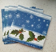 Serwetki papierowe motyw BOŻEGO NARODZENIA niebieskie 6 szt. dla WOŚP