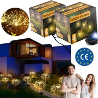 LAMPA SOLARNA OGRODOWA DMUCHAWCE WODOODPORNA CZUJNIK ZMIERZCHU 8 SZTUK ECO