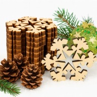 Drewniana śnieżynka śnieg ŚNIEŻKA MINI 2cm zestaw 10szt scrapki ze sklejki