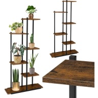 KWIETNIK STOJĄCY METALOWY DĄB RUSTYKALNY PÓŁKI NA KWIATY DONICZKI WYSOKI