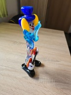 Figurka Szklana klaun Rzeźba Styl Murano