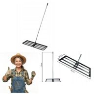 NIWELATOR RÓWNIARKA TERENU Z TRZONKIEM TELESKOPOWYM DO PIASKOWANIA TRAWNIKA