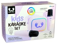 ZESTAW KARAOKE DLA DZIECI LED BLUETOOTH 2 MIKROFONY BEZPRZEWODOWE + GŁOŚNIK