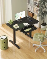 Biurko z elektryczną regulacją wysokości 72-118cm OffiGo 90 x 50 cm czarne