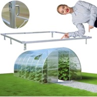 SZKLARNIA TUNEL 40X20 3X6M Z POLIWĘGLANEM 6MM + FUNDAMENT OCYNKOWANY ZESTAW