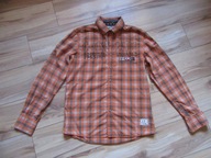 CAMP DAVID koszula w pomarańczową kratkę regular _ S