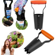 SADZARKA OGRODNICZA DO CEBULEK KWIATOWYCH RĘCZNA SOLIDNA METALOWA 23X12CM