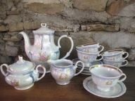 Stary Porcelanowy Serwis Kawowy_ MIŁOŚĆ WIEDEŃSKA_WAŁBRZYCH