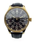 DUŻY ZŁOCONY WOJSKOWY MĘSKI ZEGAREK NARĘCZNY OMEGA Z 1923 ROKU - IDEAŁ