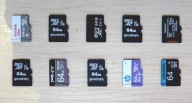 Karty pamięci 64 GB Micro SD XC CLASS 10 + adapter SD