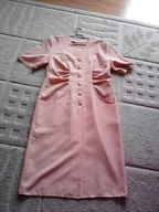 Morelowo-brzoskwiniowa sukienka - 42-44