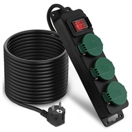 PRZEDŁUŻACZ LISTWA ZASILAJĄCA BUDOWLANY DO OGRODU 20M 3 GNIAZDA 230V IP44