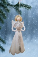 Dekoracja Zawieszka Anioł, Makrama Anioł, Anioł Stróż makrama na Wielkanoc
