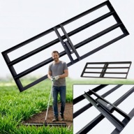 GRABIE RĘCZNY NIWELATOR TERENU DO TRAWNIKA RÓWNIARKA ROZGARNIARKA 90X30CM