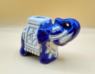 INDYJSKI SŁOŃ z siodłem śliczny STARY vintage 9 cm