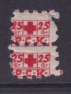 PCK, Polski Czerwony Krzyż, 25 groszy, znaczek b. mały /DC/