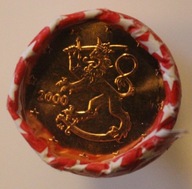 5 EURO CENT 2000 ROK FINLANDIA - ORYGINALNA ROLKA BANKOWA 50 SZTUK, RARYTAS