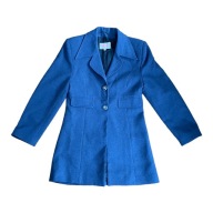 Żakiet damski marynarka długa granatowa z długim rękawem 36 Clappa