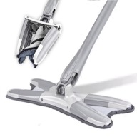 MOP OBROTOWY PŁASKI Z WYCISKACZEM DO MYCIA PODŁÓG WKŁAD MIKROFIBRA WKŁAD XL